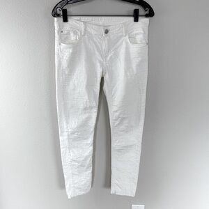 Faith Connexion The Lazer Ankle Slim White Eyelet Jeans Street Women’s Size 29